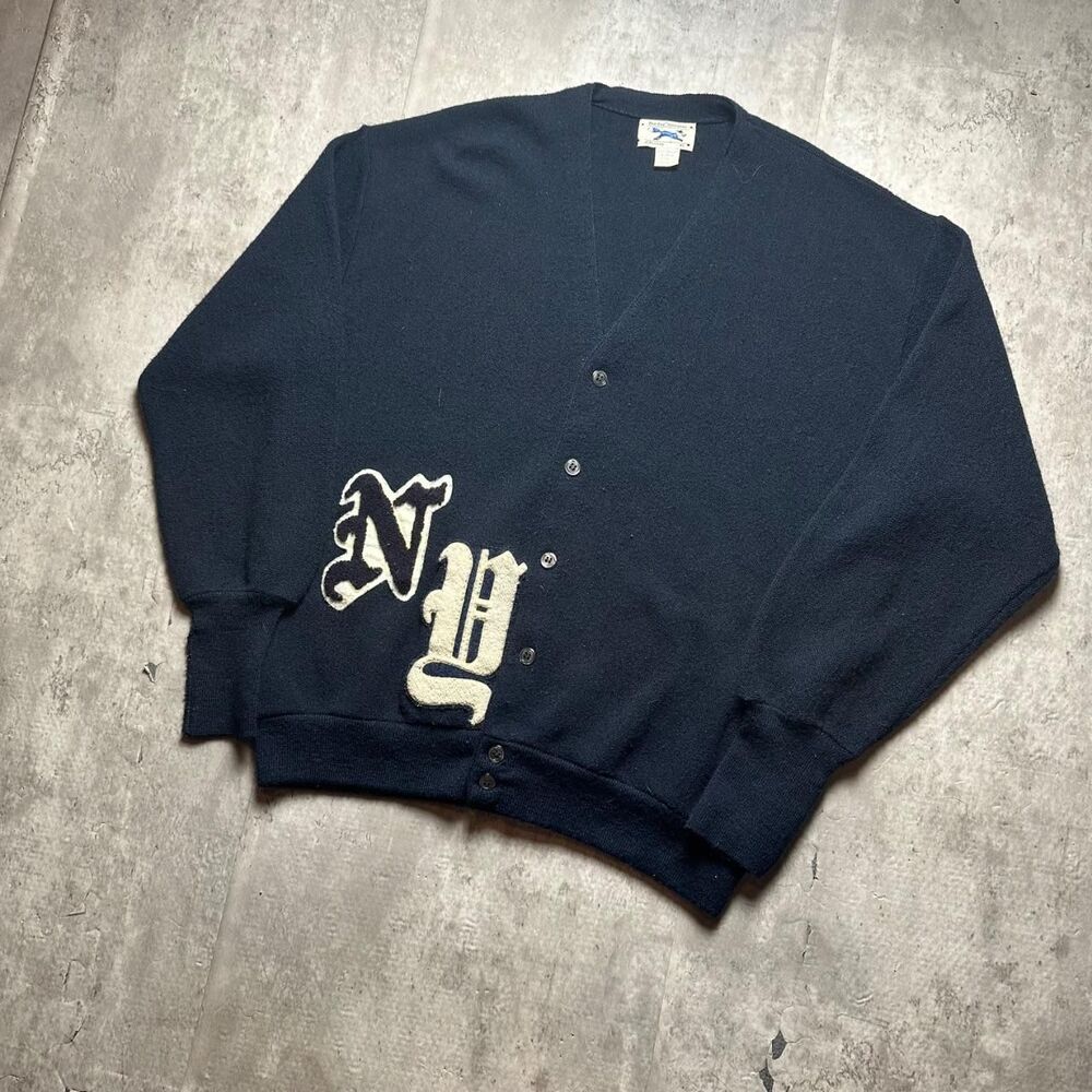 vintage 80s Notre Dame jcpenney the fox sweater letterman cardigan